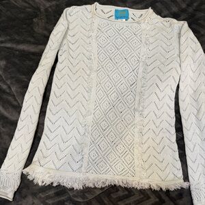Light blue Chevron Knit Sweater